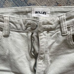 ROLLA’S Eastcoast Cord Flare Jean - Light Blue/White